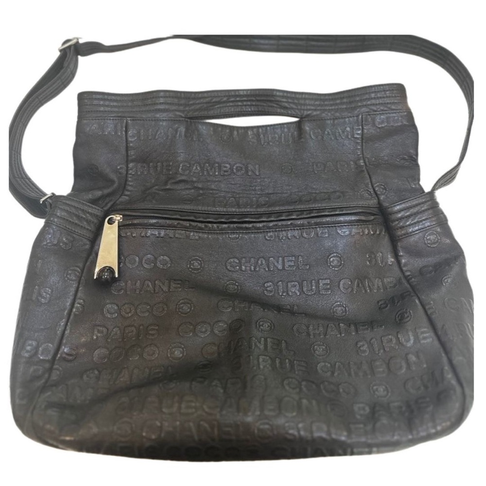 Chanel Cambodian 31 Rue Embossed Black Leather Bag